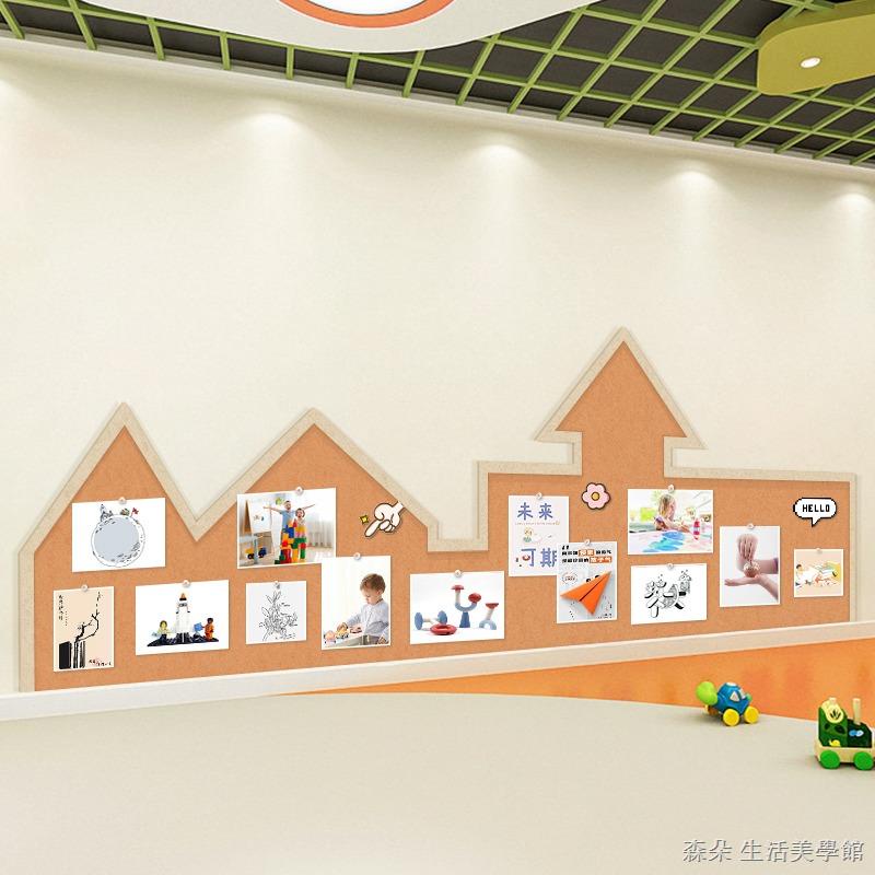 軟木板照片墻背景墻面裝飾 佈告欄軟木留言板掛式記事板兒童作品展示板 公告欄 公布板學校班級文化墻 愿景板榮譽墻毛氈板墻貼 | 蝦皮購物