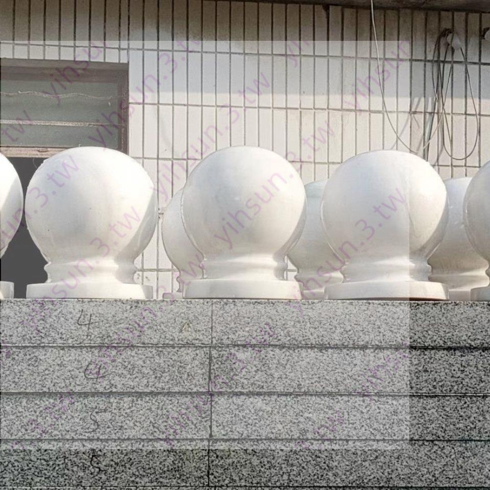 歐式大理石圓球石球白色圓型石球門柱鎮宅風水球形石球圓形擺件有口皆碑