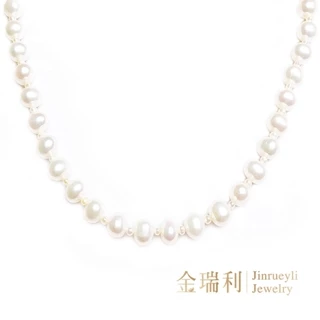 金瑞利珠寶 天然珍珠項鍊 搭配質感925純銀扣頭 母親節禮物