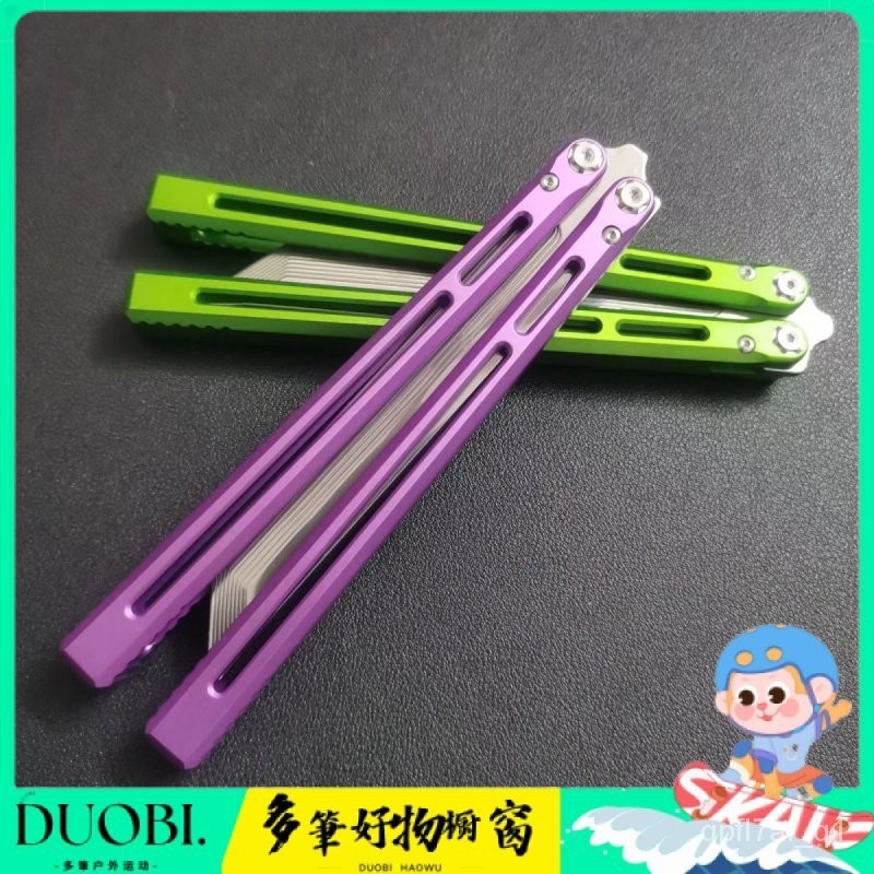 Duobi多筆-飛猿 魷魚Telesto V2 非無疆蝴蝶刀未開刃鋁合金柄練習訓練刀甩刀 BCGO | 蝦皮購物