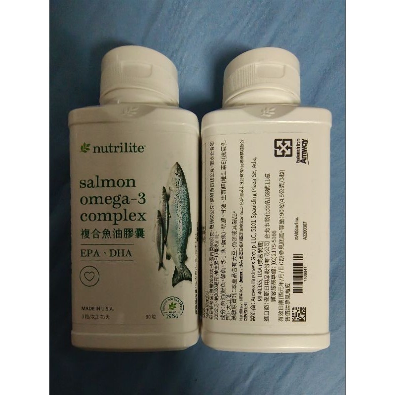 【AMWAY】複合魚油膠囊 Salmon Omega3 Complex 蝦皮購物