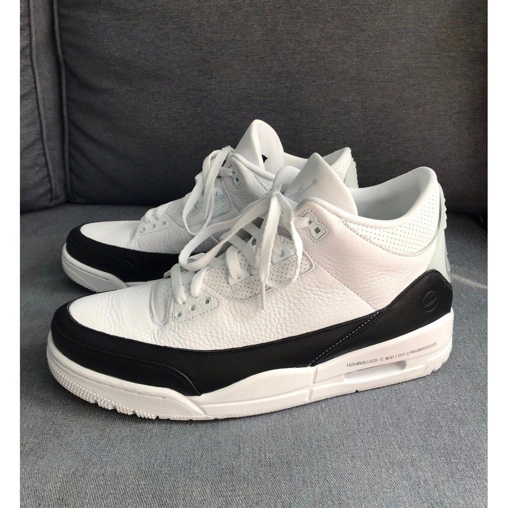 Fragment x Air Jordan 3 White 黑白 DA3595-100 籃球鞋 | 蝦皮購物