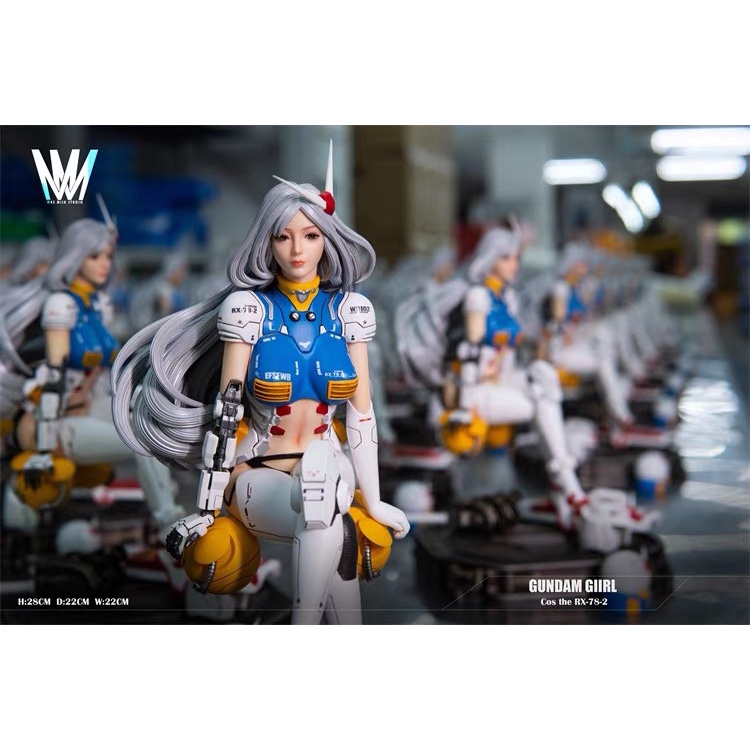 朝暮間正版現貨Chaos MMS 高達機娘cos RX-78-2 手辦雕像模型