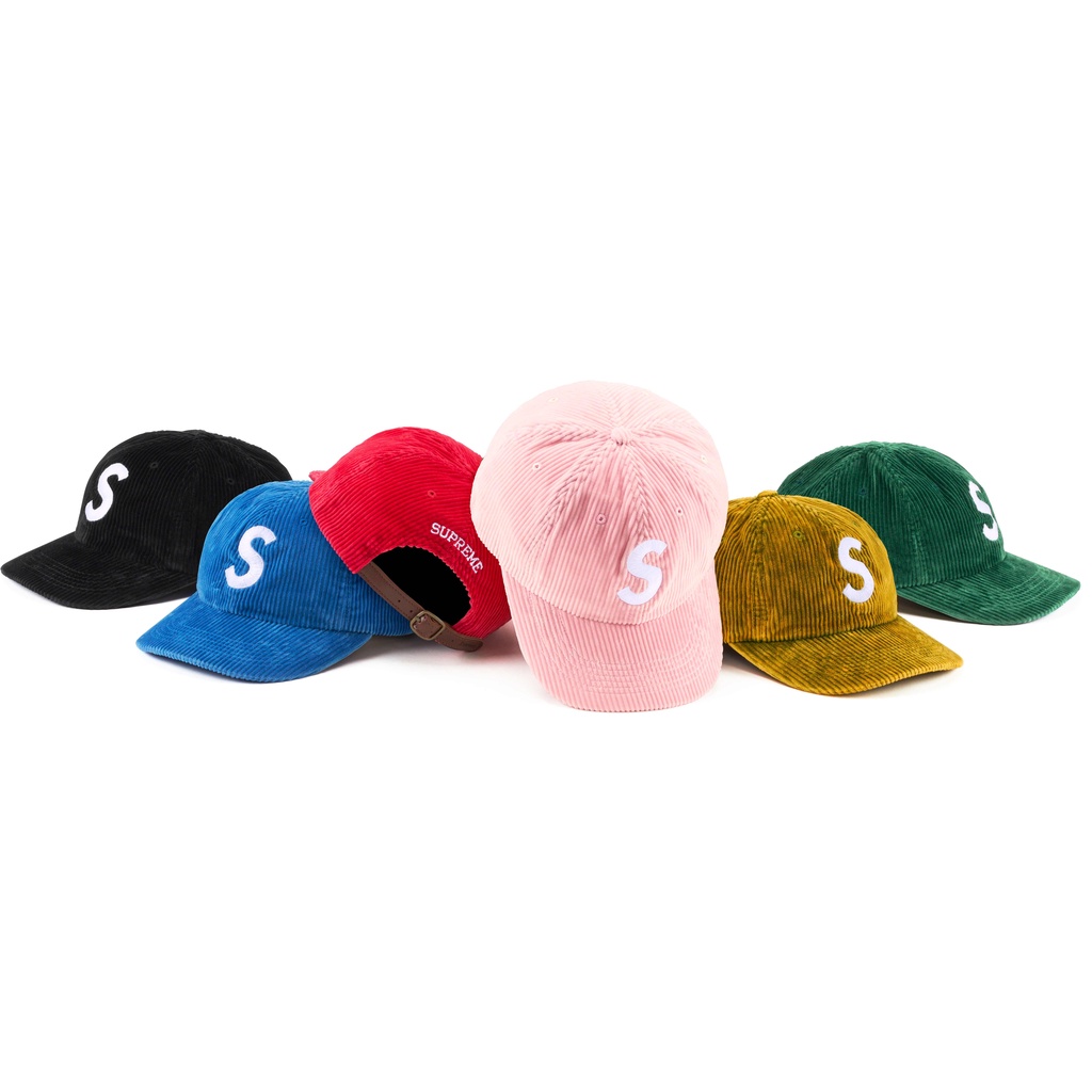 Supreme 2023 F/W 秋冬Corduroy S Logo 6-Panel 燈芯絨六分割帽子