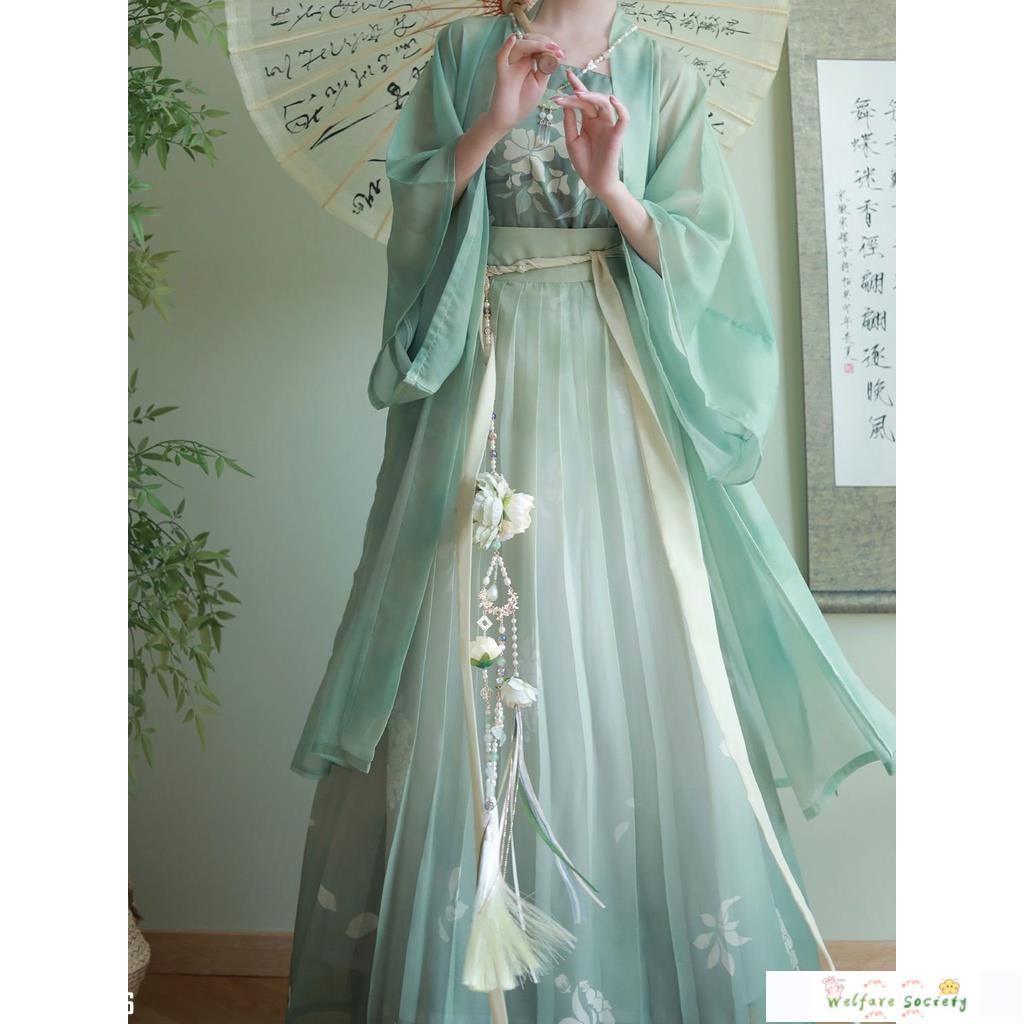 臺灣爆款 宋製漢服 改良漢服女 春夏秋 古裝國風日常 長幹寺齊腰收腰修身百褶裙 長裙子女 漢服套裝 漢服洋裝 漢服!01 | 蝦皮購物