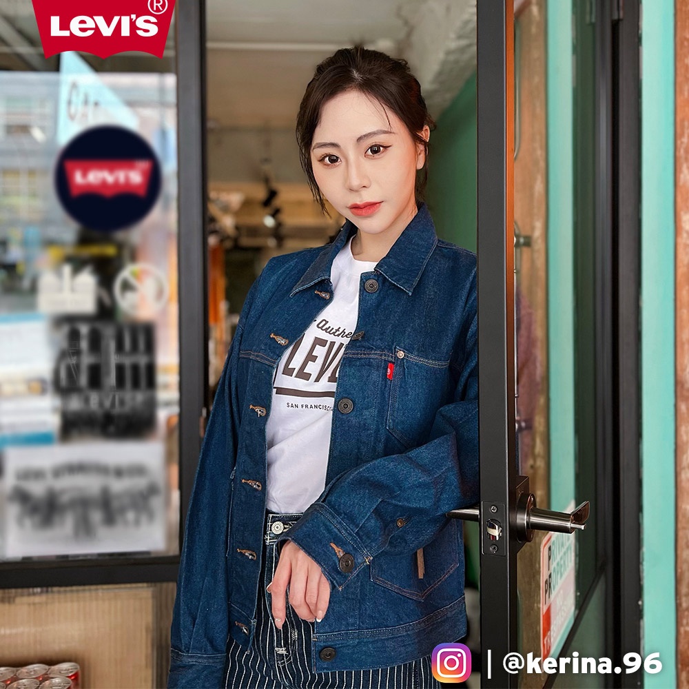 Levis Red工裝手稿風牛仔外套/ 寬鬆休閒版型/ 錢掛元素設計女A2671