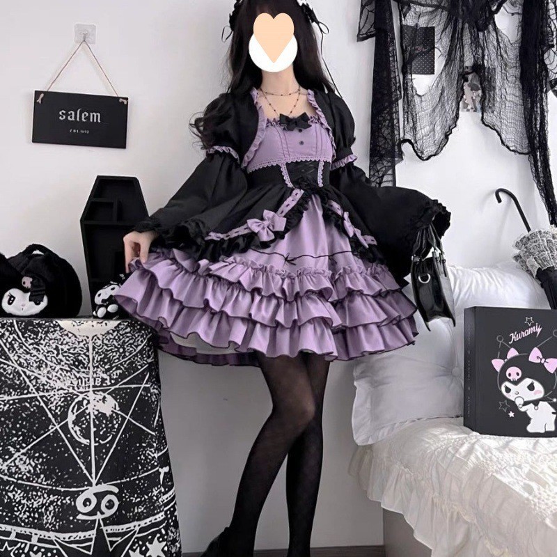 短款/長款 塔坎肩公主裙 小鬆糕 lolita 狗短辣妹 jsk連衣裙 洛麗塔 蘿莉塔 洋裝 lolita 軟妹裙 | 蝦皮購物