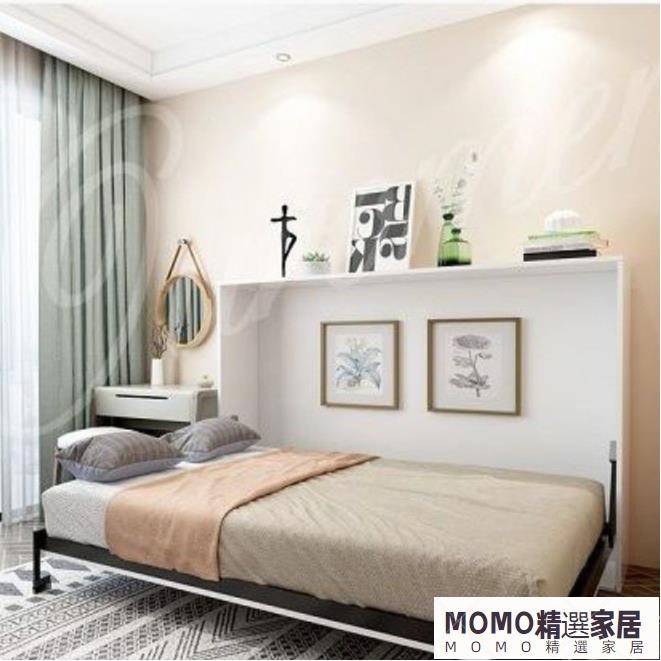 【MOMO精選】傢俱 隱形床五金配件傢用側翻床折疊翻轉壁床衣櫃一體隱藏壁掛床亞馬遜 雙人床 落地床 | 蝦皮購物
