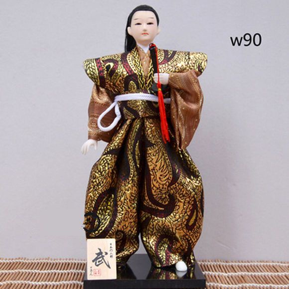 热销*限时优惠&*特惠夯品推薦日本武士忍者娃娃30CM絹布人偶公仔日式
