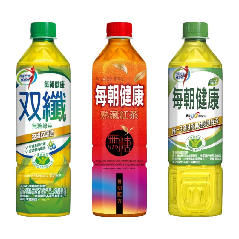 每朝 健康 綠茶 650ml 24瓶 箱 每朝健康 紅茶 雙纖
