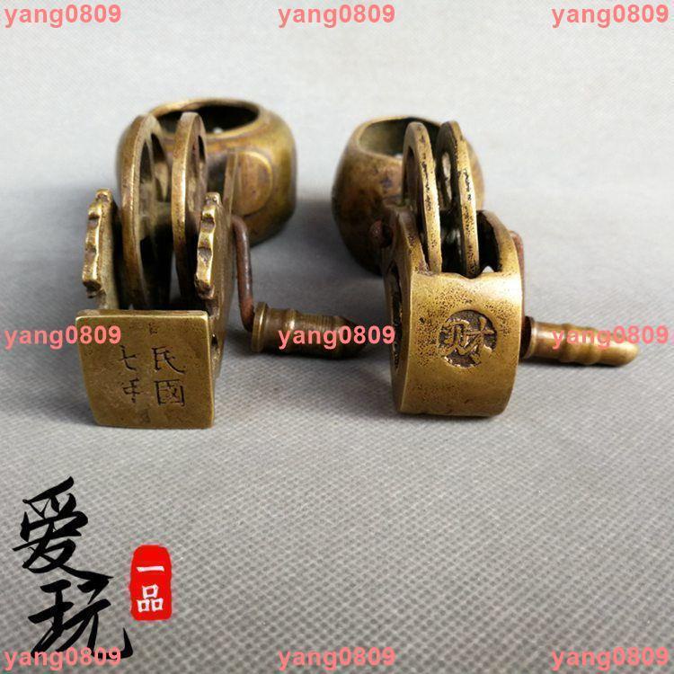 已開光+可招財轉運】老式銅墨斗木工工地手搖線手動小墨斗民國