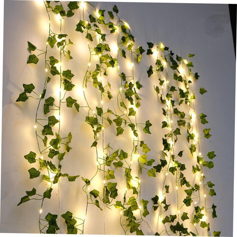 Fake Green Leaf String Lights Artificial Vine Fairy Lights 蝦皮購物