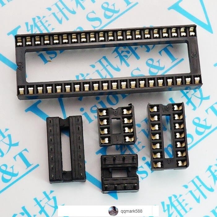 【琪琪優選】IC座 6P/8P/12P/24P/40P 扁腳 DIP 直插座 芯片座 IC集成座運放座-qqmark58 | 蝦皮購物