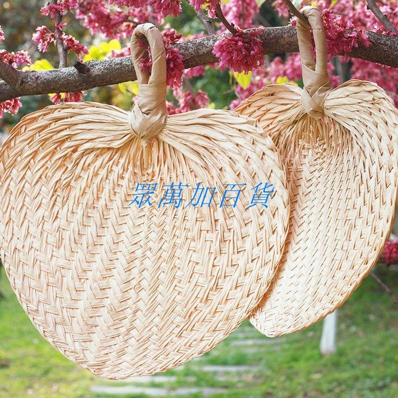 «迷你蒲扇» 爆款 手搖棕葉大 蒲扇 手工編織夏季天然蒲草嬰兒藤扇芭 蕉扇 子老式家用 | 蝦皮購物