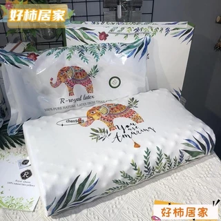 🔥台灣現貨🔥泰國新皇家大象乳膠枕護頸椎頭枕芯微商禮品man56