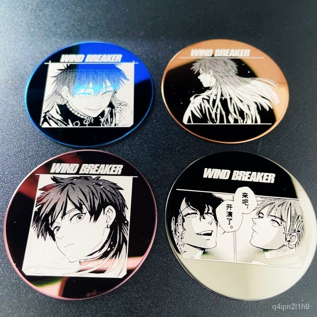 📣好物優選📣焚石矢棪堂防風少年金屬鏡麵吧唧徽章防風鈴Windbreaker原畵吧唧 | 蝦皮購物