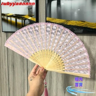 【平價首選】古风旗袍蕾丝扇 和風摺扇 女士旗袍舞蹈黑色蕾絲古典雙層復古扇 國風日式竹柄摺扇 rubyyannnnn | 蝦皮購物
