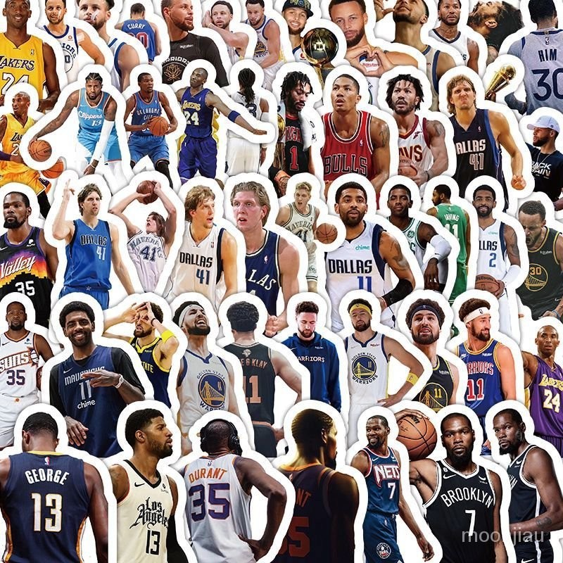 【台灣出貨】206張NBA球星貼紙ins美式複古潮流籃球明星週邊手賬裝飾貼畵防水 | 蝦皮購物