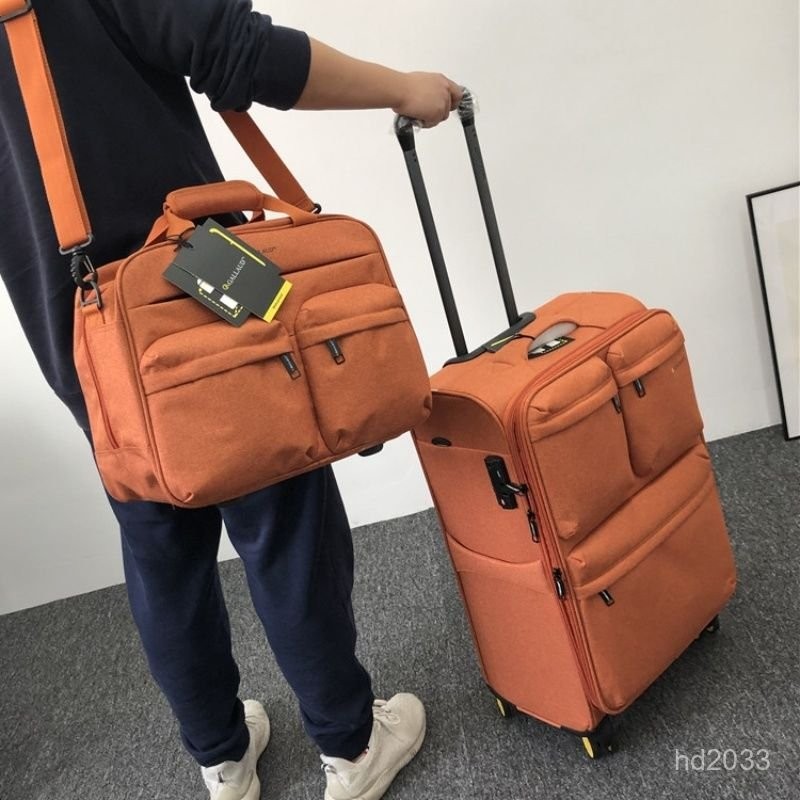 牛津布行李箱超輕拉桿箱帆布學生密碼箱旅行箱282024萬嚮輪 出行收納包 旅行收納包 | 蝦皮購物