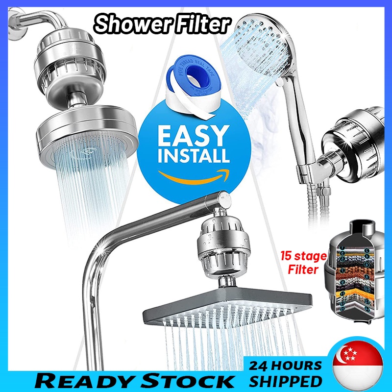 15 Stage Shower Filter Head Water Purifier Removes Residual 蝦皮購物