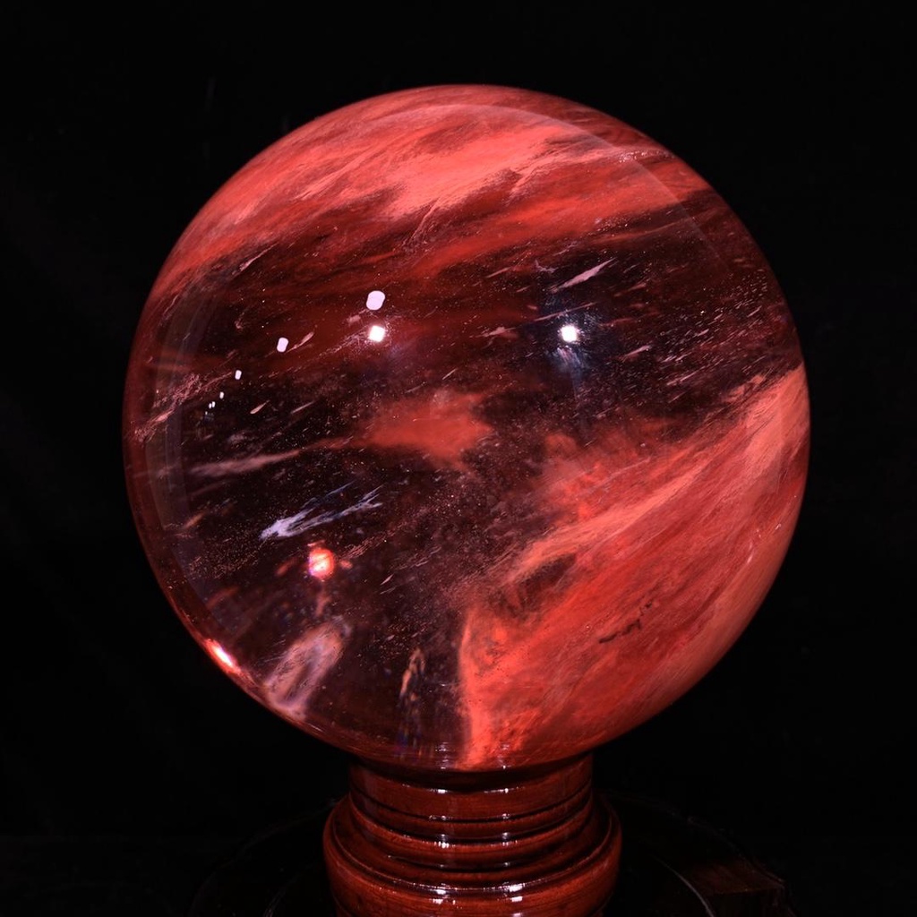 原石擺件天然礦石紅水晶球直徑16.5cm 凈重量6.7公斤3000JP-705 | 蝦皮購物