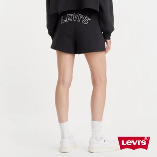 Levis 青春活力系列 高腰抽繩闊腿棉褲 / 簡約描框Logo 魚子黑 女 A5007-0002 熱賣單品