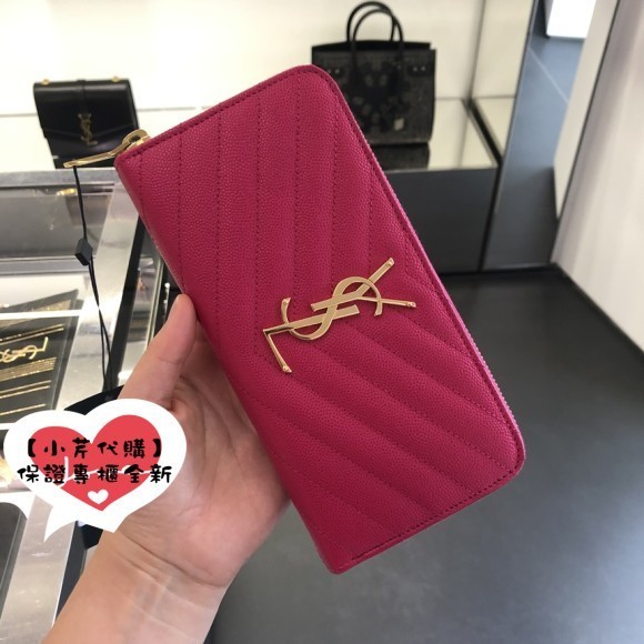 專櫃 YSL 聖羅蘭 MONOGRAM 荔枝紋 拉鏈長夾 手拿包 錢包 卡夾 358094 現貨 | 蝦皮購物