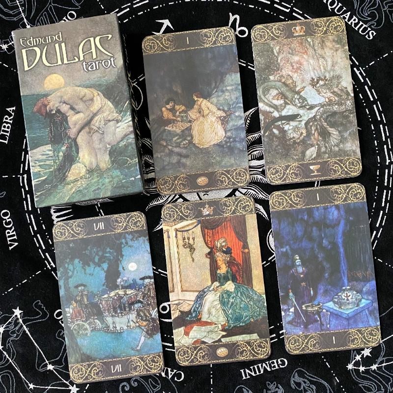 埃德蒙杜拉克塔羅牌 有中文翻譯 優質 Edmund Dulac Tarot 英文定制占卜戶外遊戲 活動 桌遊 卡牌 | 蝦皮購物