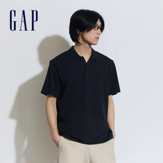 Gap 男裝 Logo短袖POLO衫-炭黑色(460848)