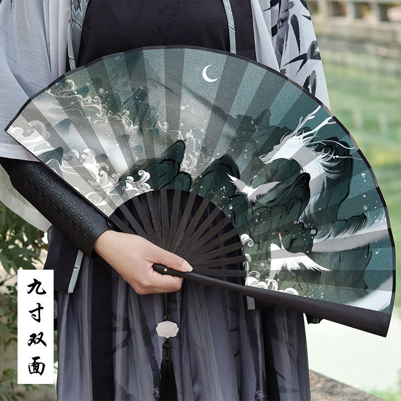 扇子 夏季扇子 折扇 木扇 熱賣 九尾狐扇子男女式古風中國風漢服配飾隨身紅彼岸花折扇流蘇折疊扇 | 蝦皮購物
