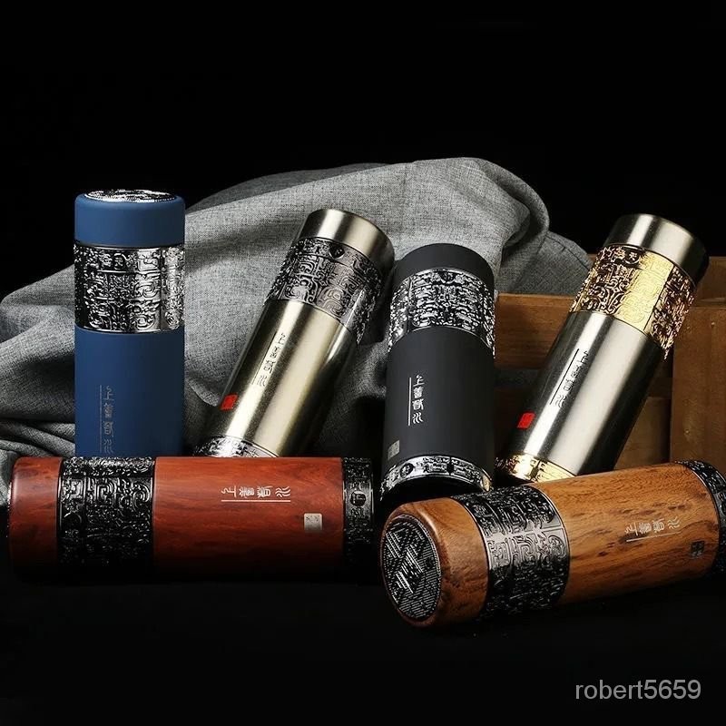 台灣熱賣上善若水銀杯子s999純銀保溫杯泡茶杯高檔商務禮品定製刻字足