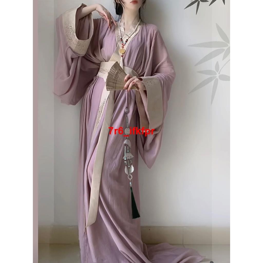【大麥】原創漢服女戰國袍拖尾復古暗紋交領兩件套直據大放量復原款 | 蝦皮購物