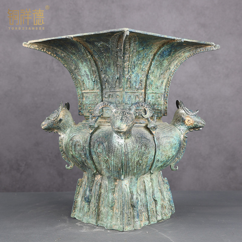 青銅器 羊尊 盛酒器 置物 祭祀品 古美術 青銅器 羊尊 盛酒器 置物 祭祀品 古美術