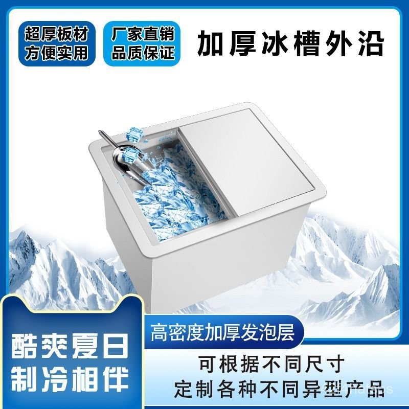 🚀現貨 冰桶 不鏽鋼冰桶 儲冰槽 直營可視頻驗廠不銹鋼儲冰槽臺麵嵌入式冰塊冰桶保溫冷藏冰池 DJAO | 蝦皮購物