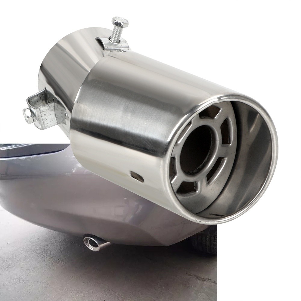 Car Exhaust Muffler Round Car Exhaust Tail Pipe 1PCS Tail Mu | 蝦皮購物