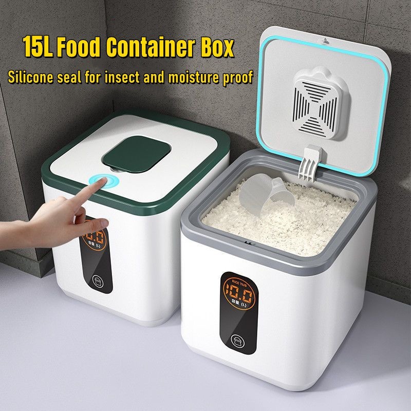 Kitchen Rice Container Bucket Rice Bucket Box 15L Rectangle | 蝦皮購物
