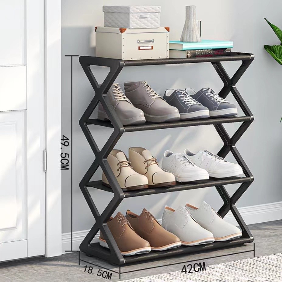 Creative X-shaped shoe rack, simple shoe rack, simple shoe r | 蝦皮購物
