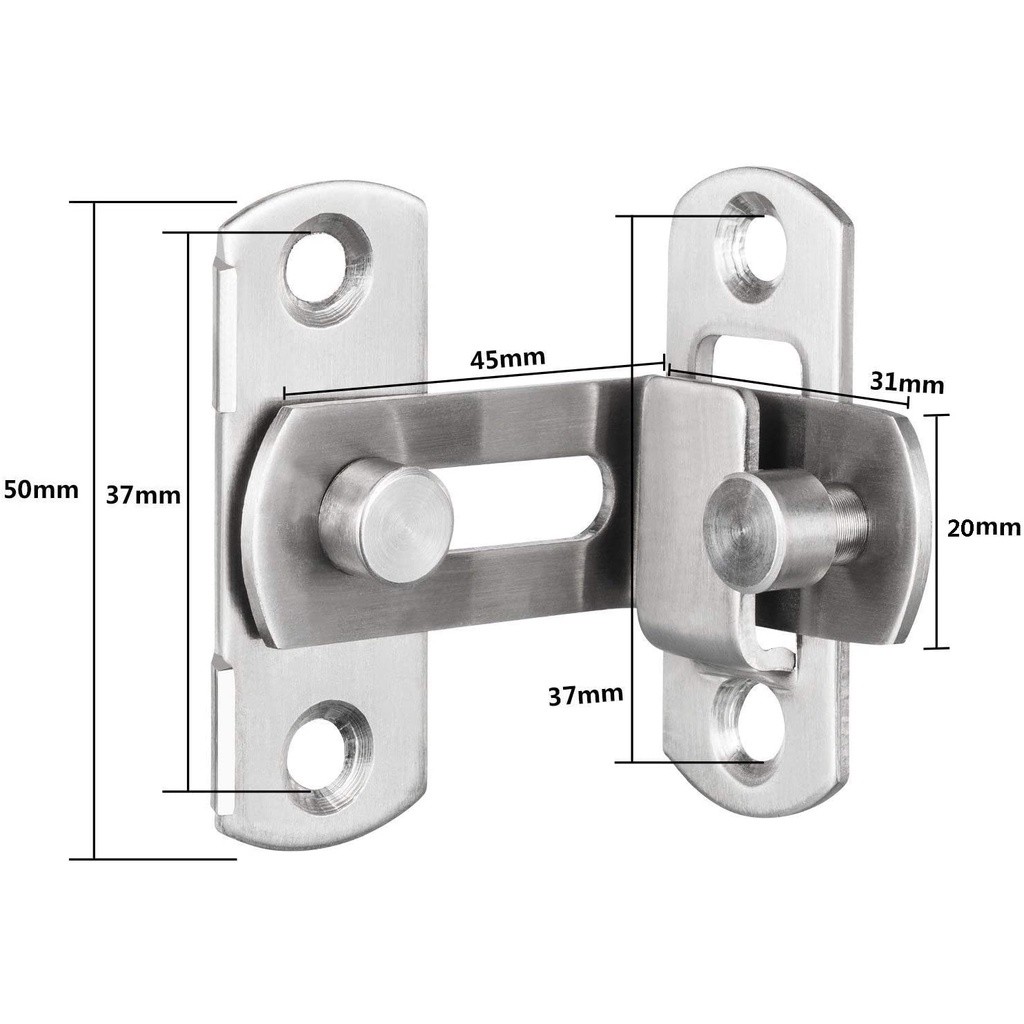 90 Degree Stainless Steel Latch Flip Door Sliding Latch Righ | 蝦皮購物