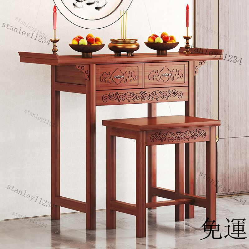可開發票 神明桌 神桌 供桌 佛桌 祖先桌 公媽桌 拜拜桌 供桌香案家用新中式神臺貢臺桌案佛櫃桌案臺佛桌子母供臺玄關桌子 | 蝦皮購物