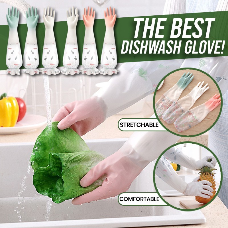 Kitchen Dish Washing Gloves Rubber Gloves For Washing Cloth | 蝦皮購物