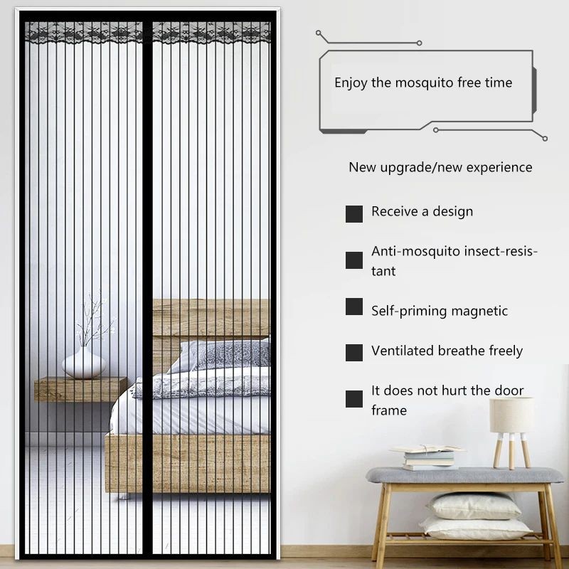 100X210Cm Magnetic Door Curtain Net Door Anti Mosquito Insec | 蝦皮購物