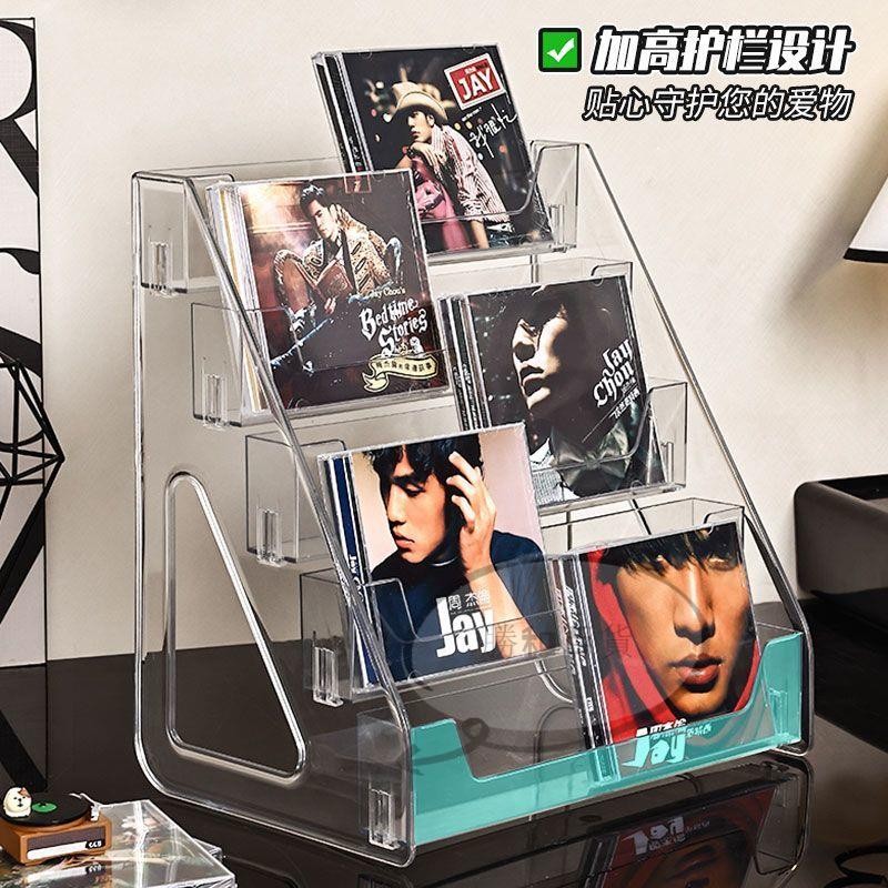 黑膠展示架 唱片收納架 LP桌面實木唱片架 LP黑膠櫃 實木鐵藝CD收納架 黑膠唱片架 CD架黑膠唱片專輯展示架透明亞克 | 蝦皮購物