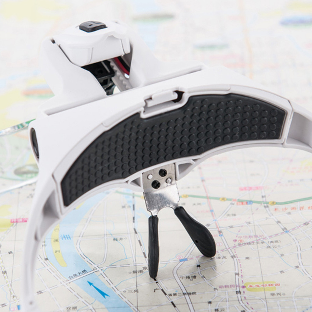 LED Head Wearing Magnifying Glass with 5 Detachable Magnifyi | 蝦皮購物