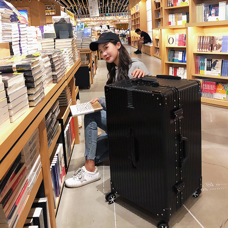 行李箱 旅行箱 登機箱 拉桿箱 加厚行李箱女學生拉桿密碼箱男超大40旅行箱50寸大容量鋁框拉鏈箱 LG76 | 蝦皮購物