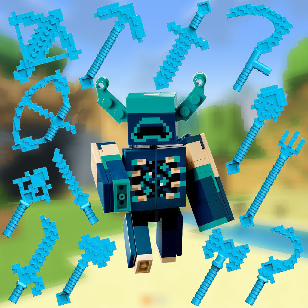 我的世界積木 我的世界 積木人仔全套minecraft周邊史蒂夫him武器裝備拼裝玩具 | 蝦皮購物