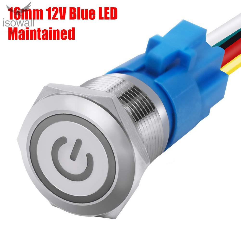 Button Switch Power Push 12V Waterproof With Wire Socket 1NO | 蝦皮購物