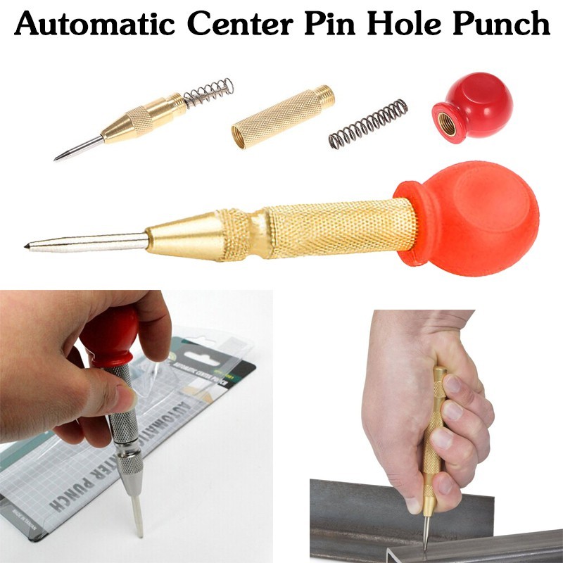 Automatic Center Pin Punch Spring Loaded Marking Starting Ho | 蝦皮購物