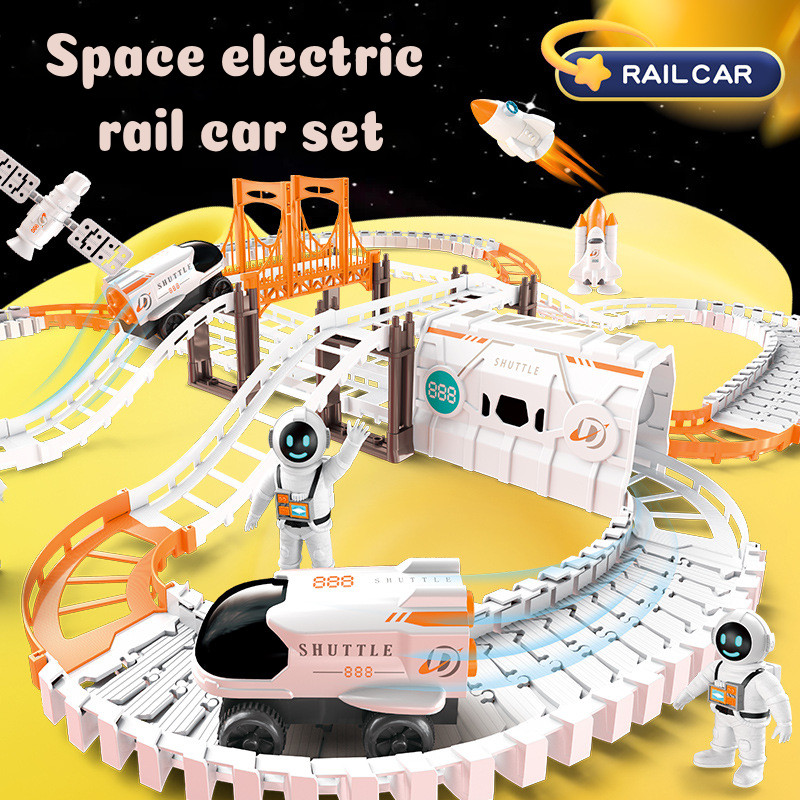 Kids DIY Electric Rail Track Toy Space Mini Car Set Puzzle T | 蝦皮購物