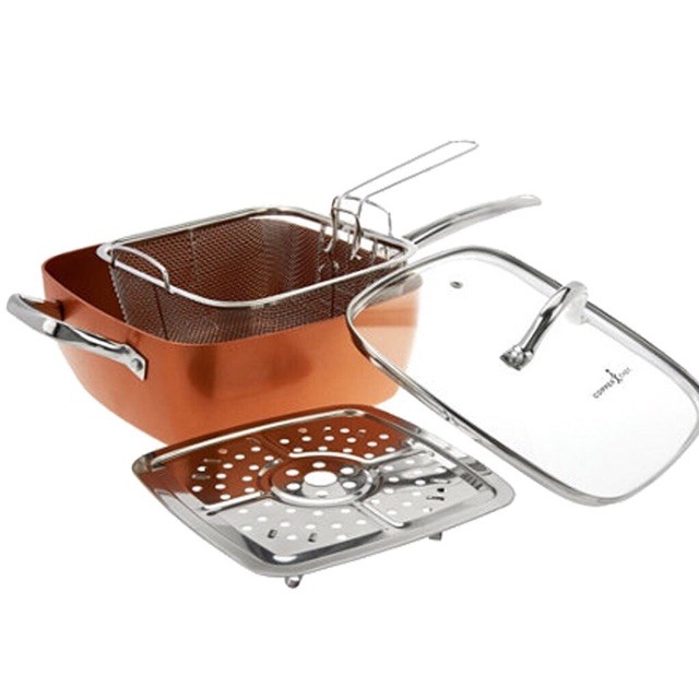 Non Sticky Pan Copper Square Pan Set!! | 蝦皮購物