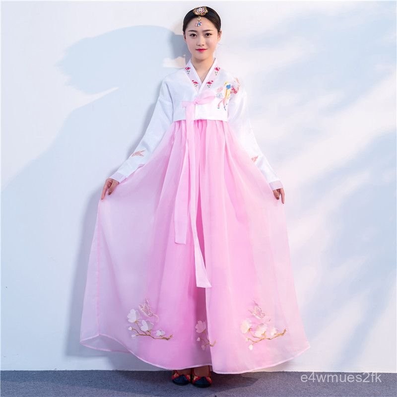 傳統韓服女裝改良韓國古裝朝鮮族民族服裝大長今舞臺舞蹈演出服裝 3KMS | 蝦皮購物